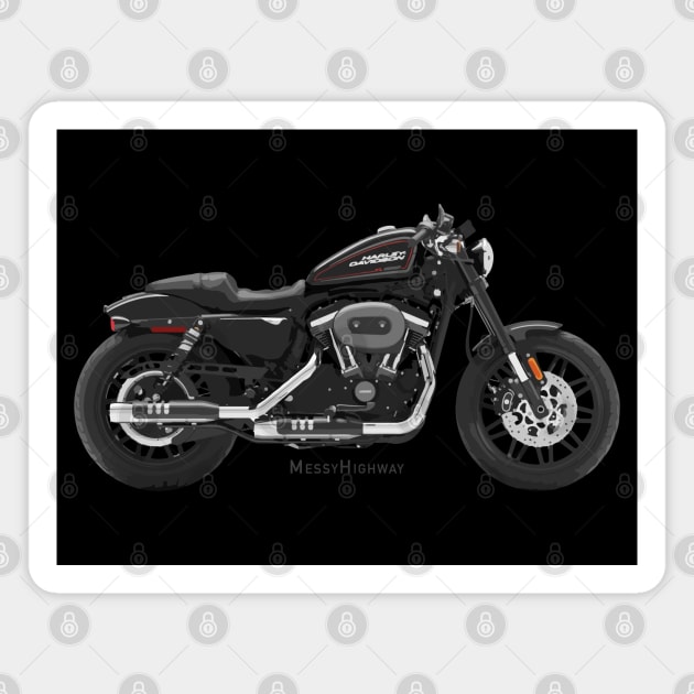 Harley-Davidson Roadster black, s Magnet by MessyHighway